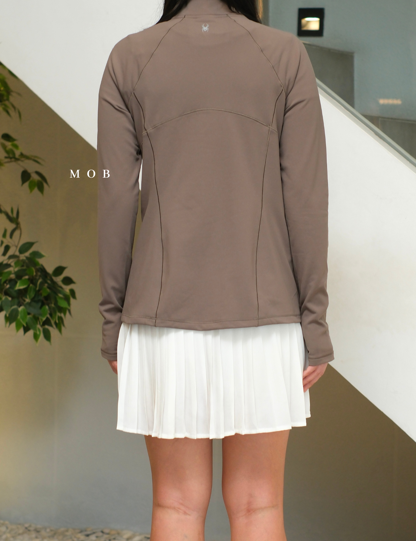 SPYJ03001C Active 1/2 Zipper Jacket Mocca