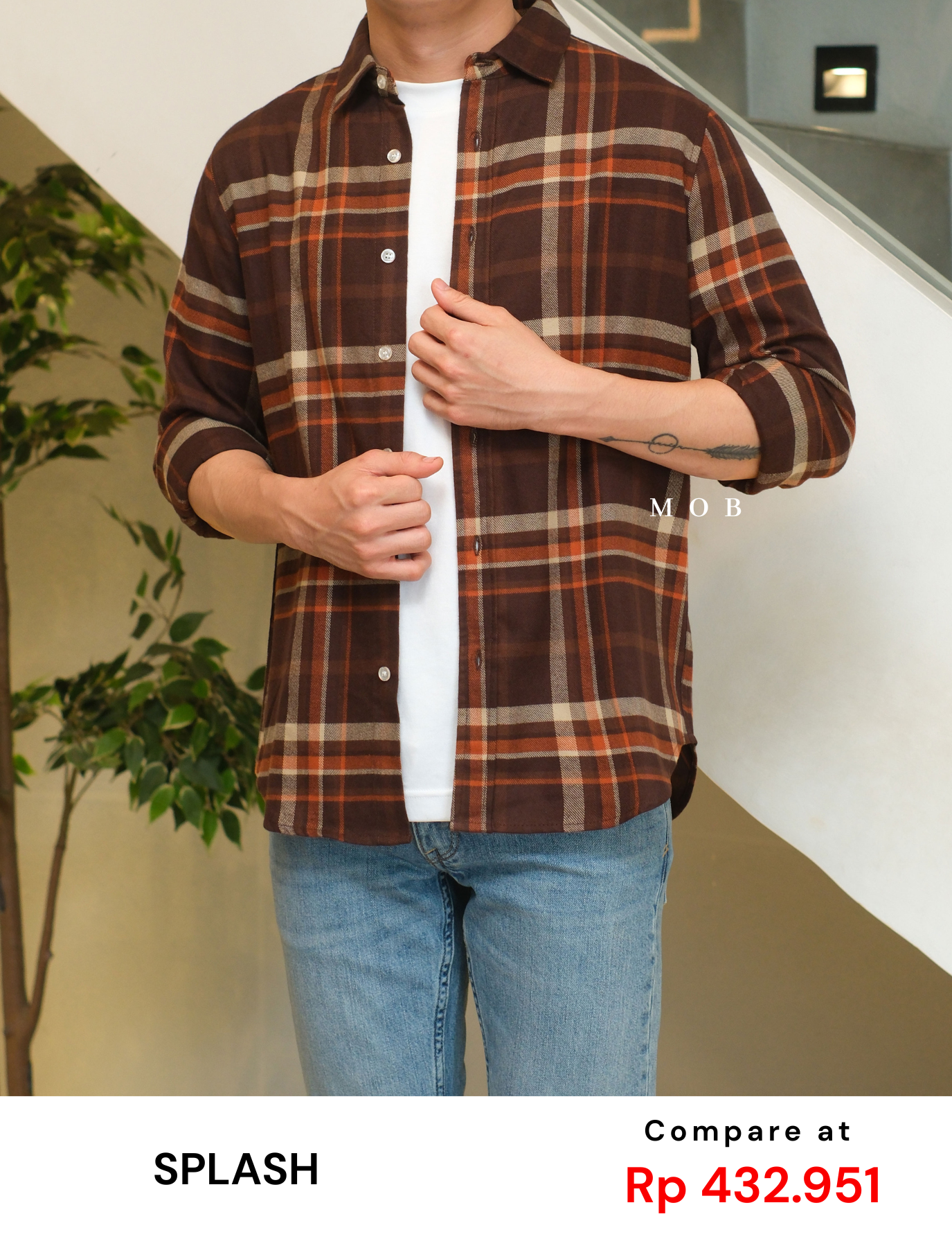 SPLLSS04001 Flannel LS Shirt Brown Plaid