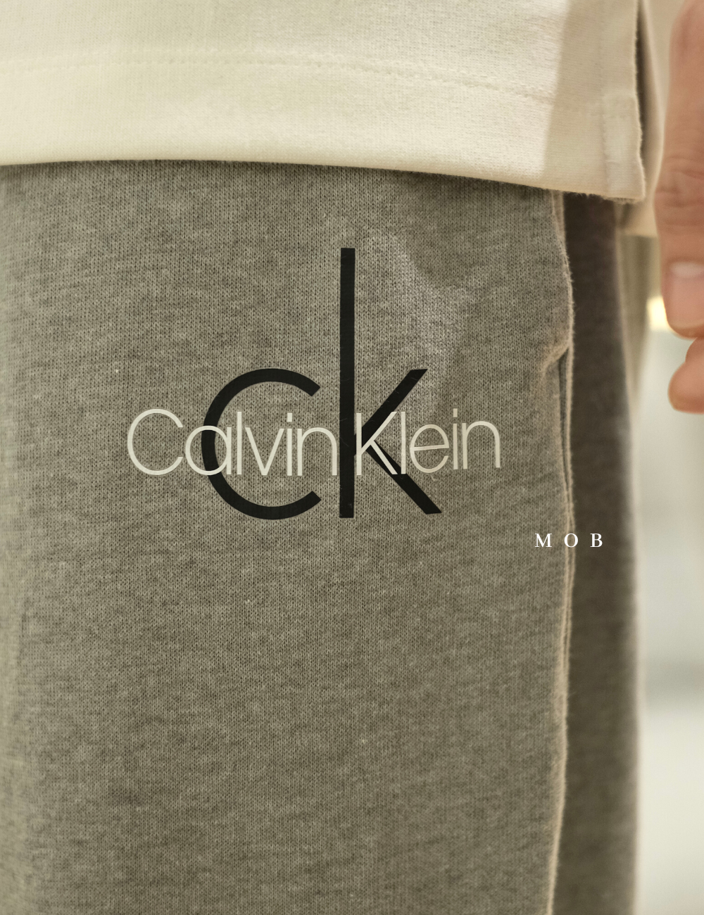 CKJP03002A Small CK Logo Sleepwear Jogger Grey