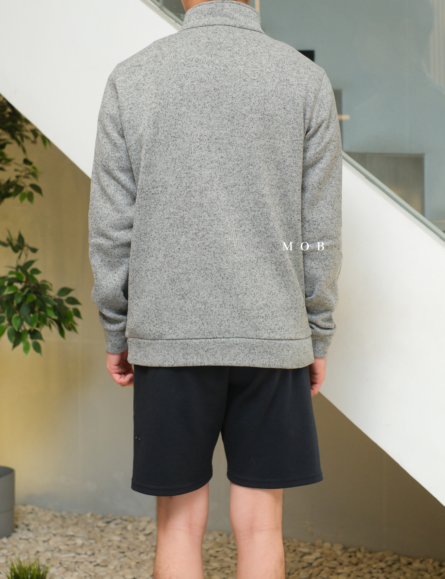 LFMJ01001 TechnoWarm Half Zip Jacket Grey Misty