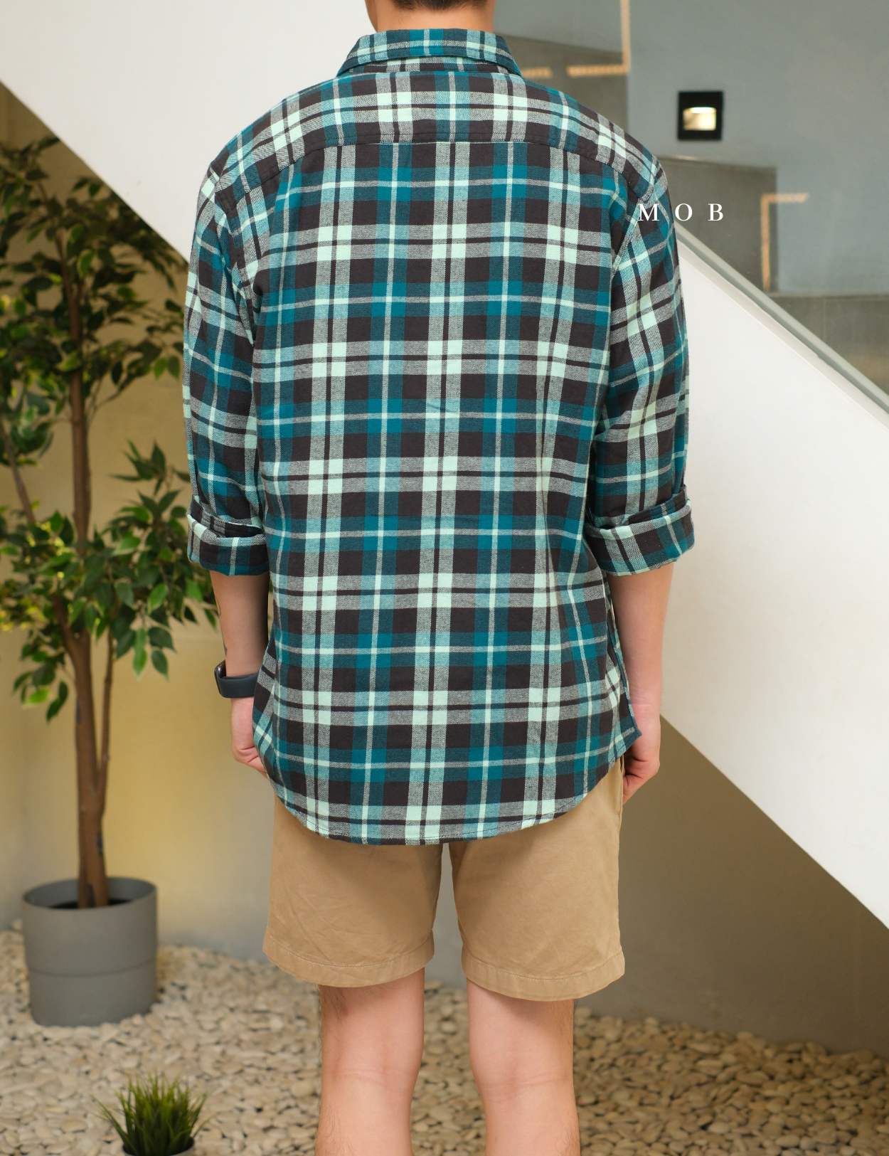 SNMLSS01009 Super Soft Flannel LS Shirt Green Plaid