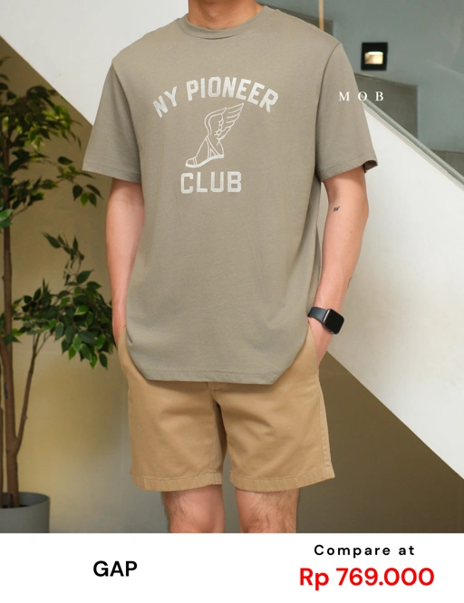 Image of GPSST1101A Wings Logo SS Tee Sage Green