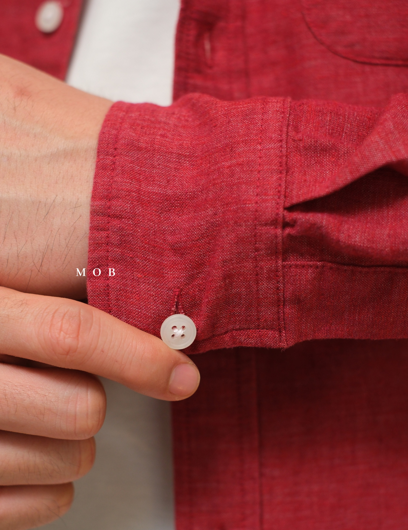 ONLSS04002A Everyday Linen LS Shirt Red Brick