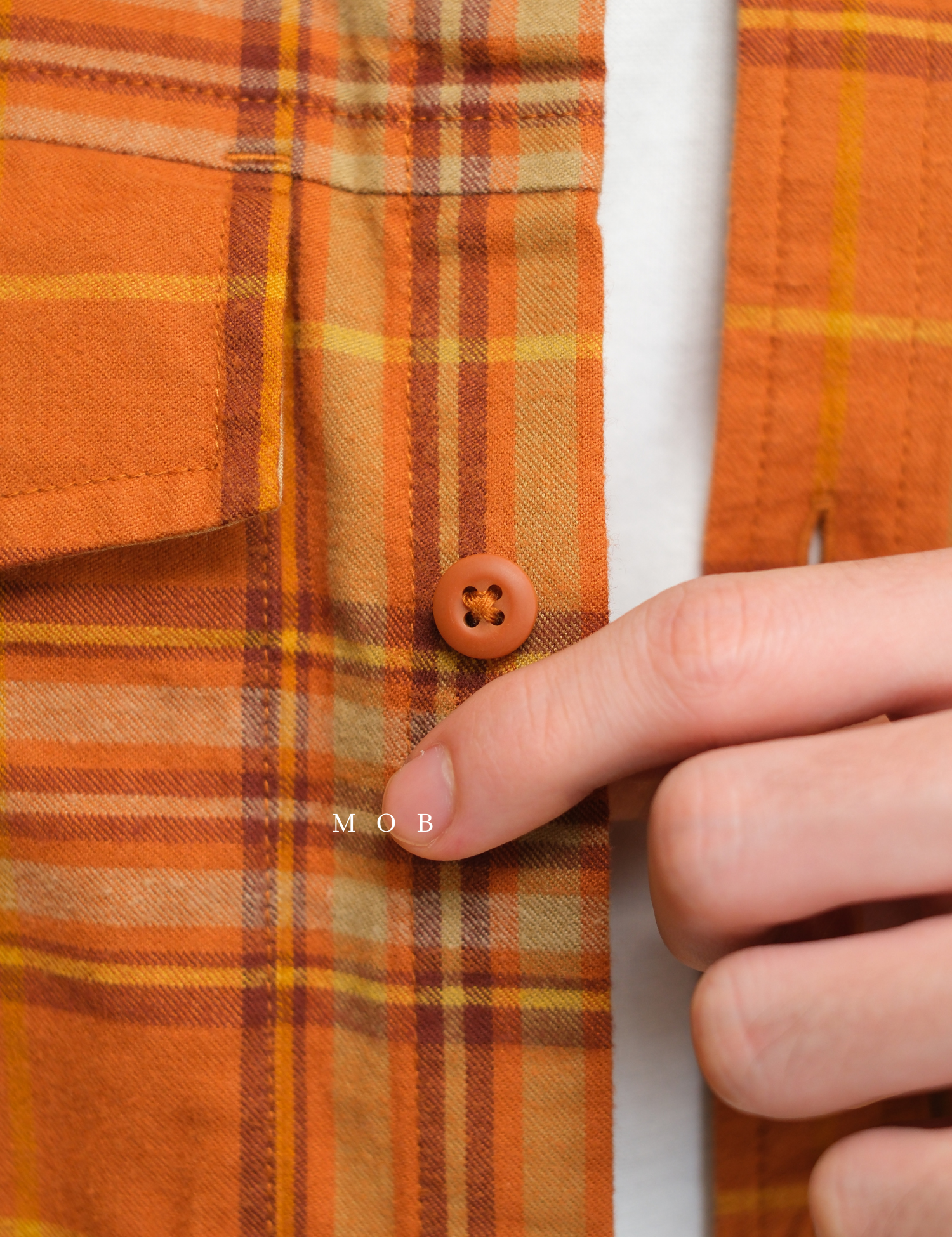 REILSS01006 Wallace Lake Flannel LS Shirt Orange Plaid