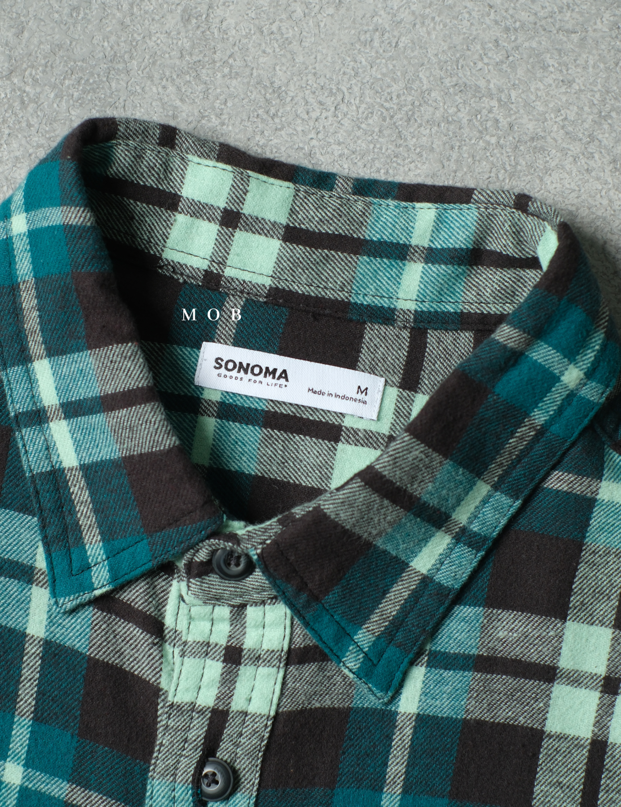 SNMLSS01009 Super Soft Flannel LS Shirt Green Plaid