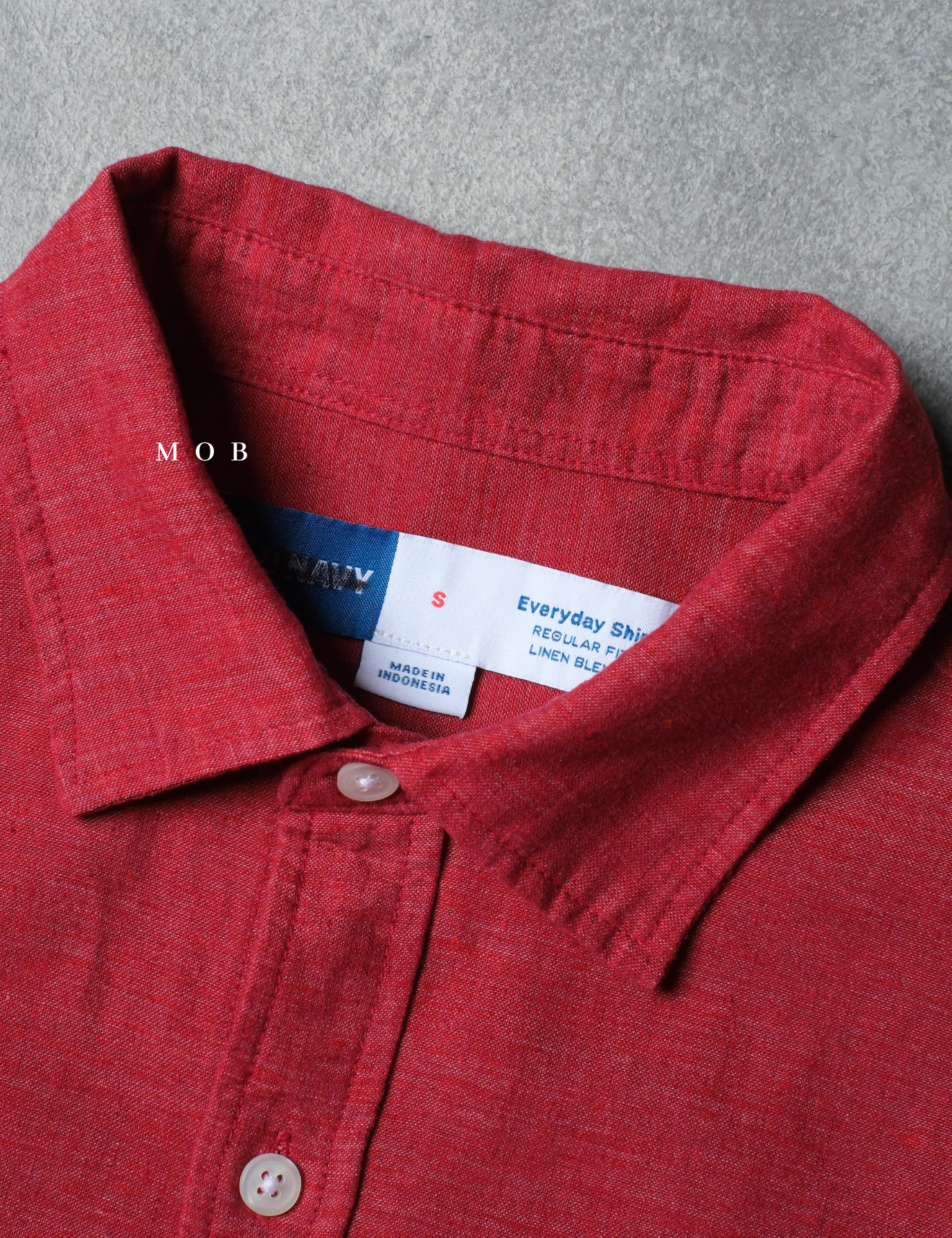 ONLSS04002A Everyday Linen LS Shirt Red Brick