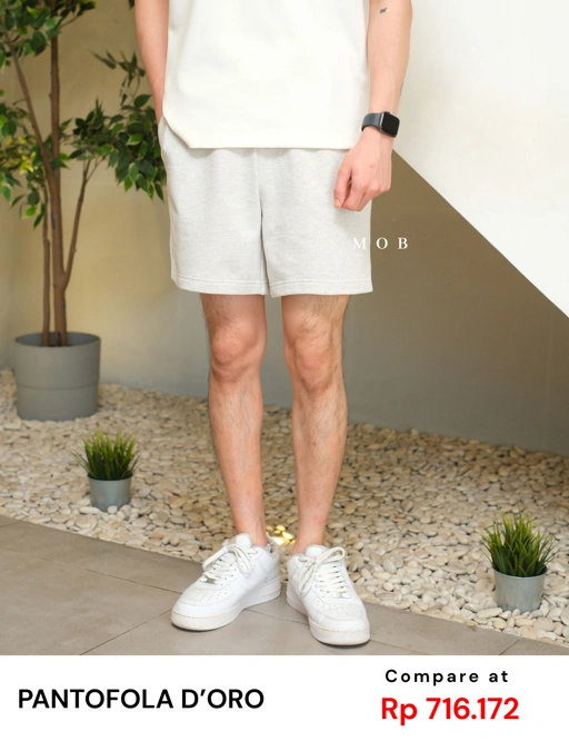 PTDSR01001I Basic Sweatshorts Light Grey Misty