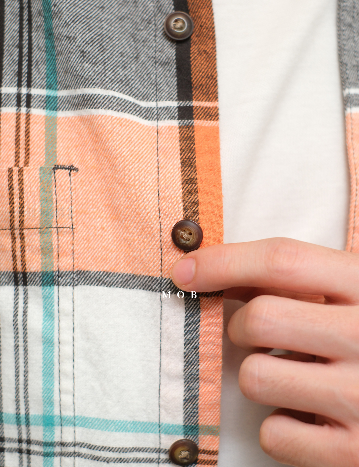 SNMLSS01010 Super Soft Flannel LS Shirt Orange Black Plaid