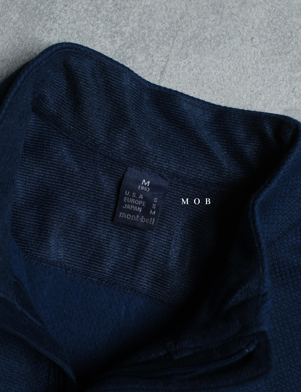 MBLJ01003 Mock Neck Fleece Half Zip Jacket Navy
