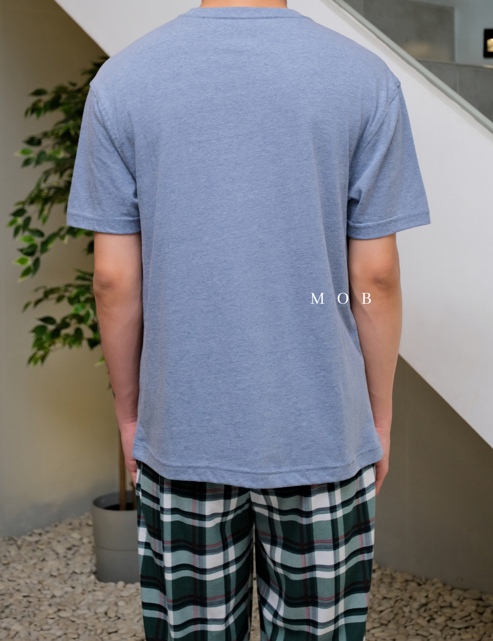 NTSST02001A Henley SS Tee Blue Misty (XL ONLY)