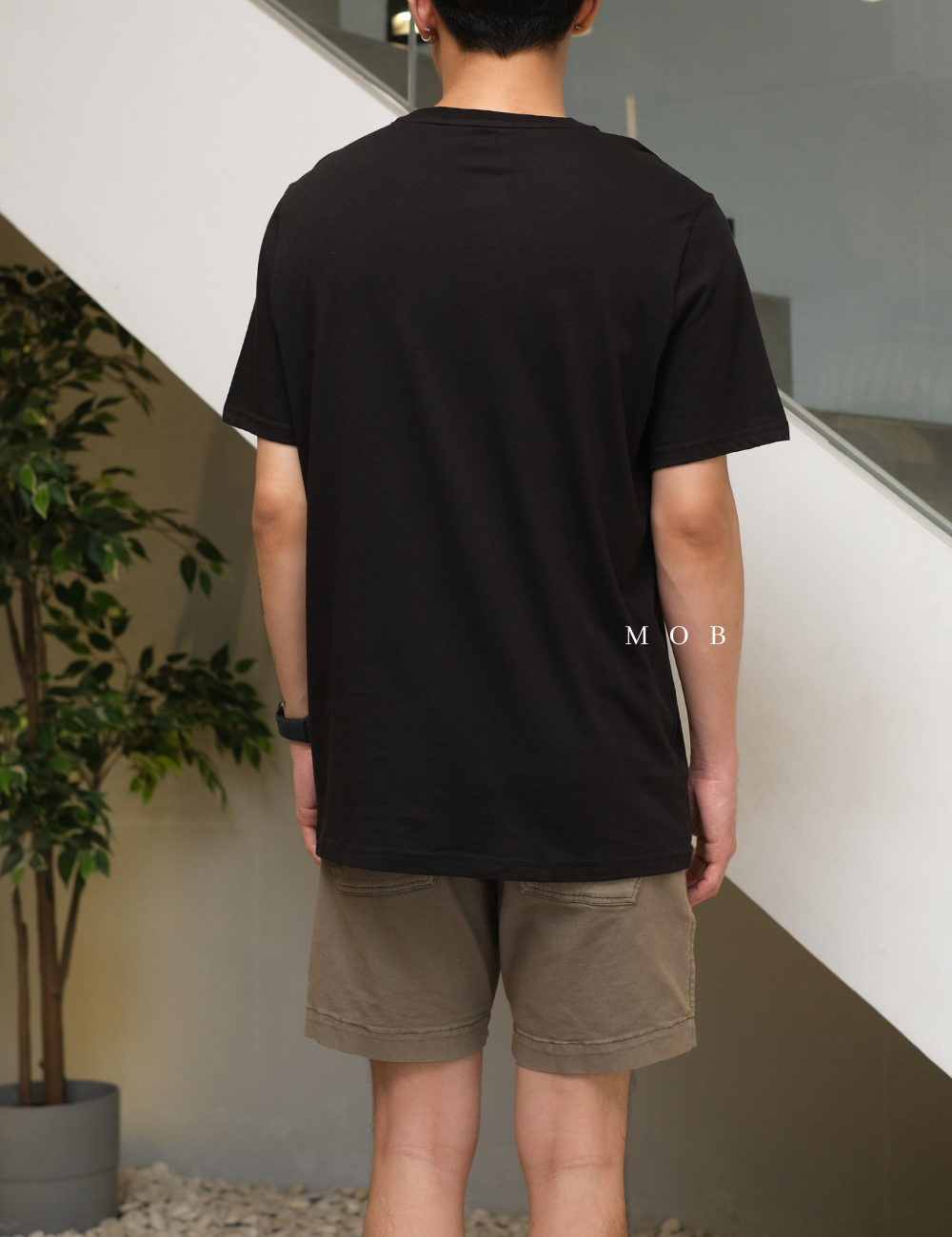 PMSST09023 Rebel Gold Mirroring Logo SS Tee Black