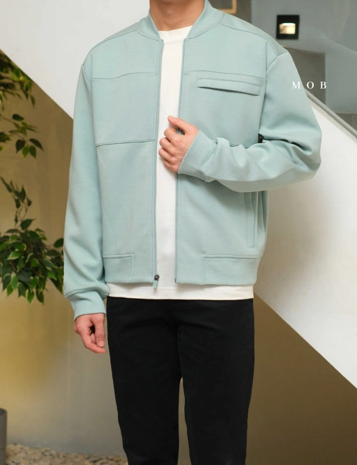 Image of MODJ01005 Modern Pocket Bomber Jacket Mint