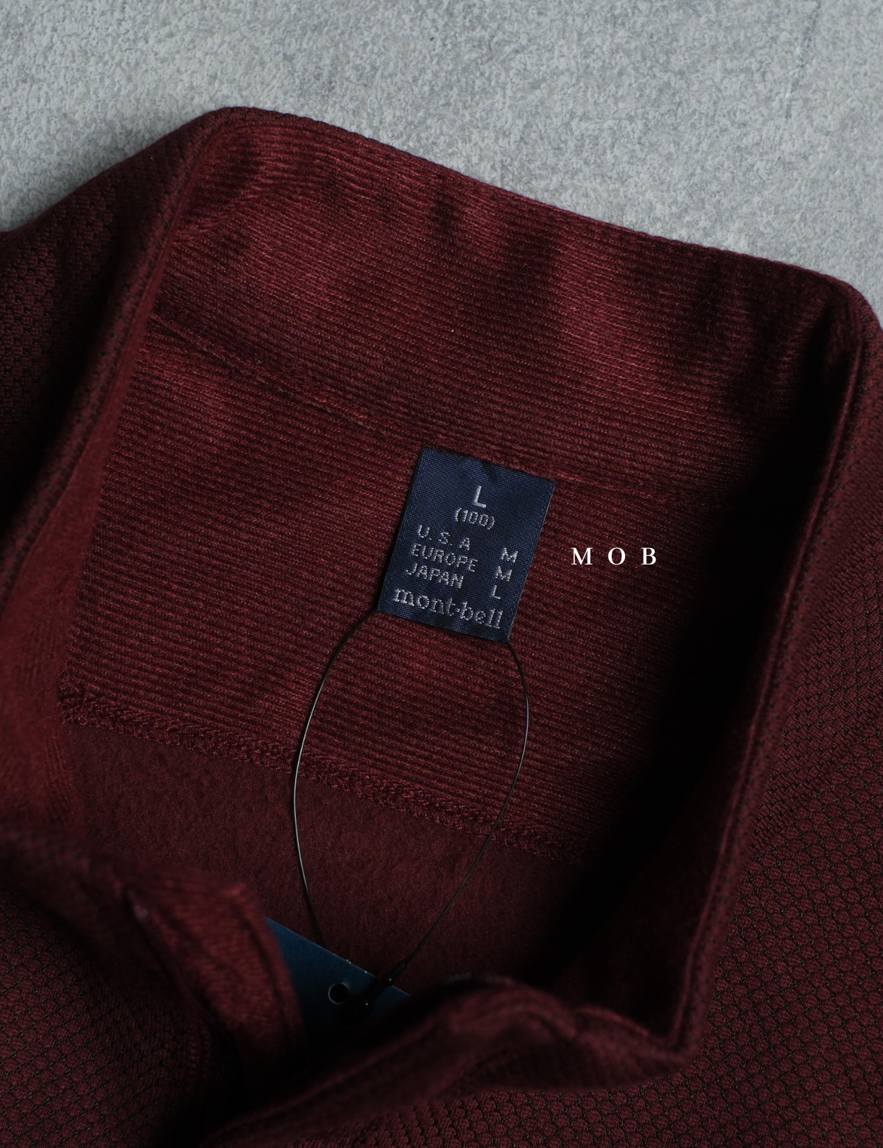 MBLJ01001 Mock Neck Fleece Half Zip Jacket Maroon