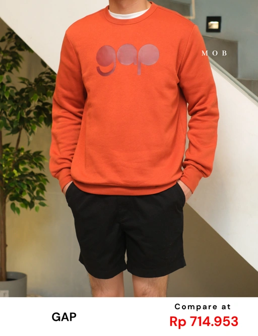 GPSW01001A Retro Logo Sweatshirt Orange