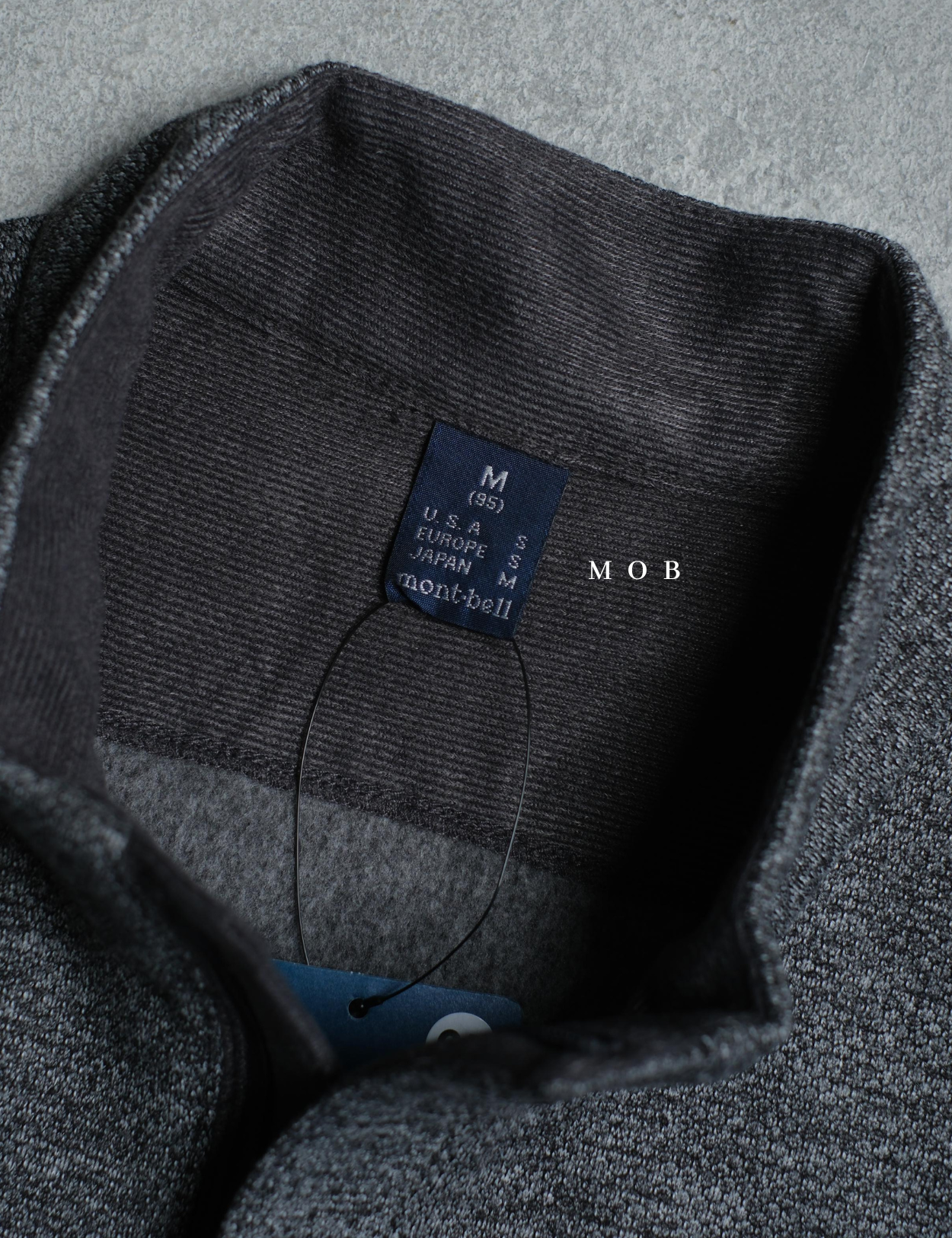 MBLJ01002 Mock Neck Fleece Half Zip Jacket Grey Misty