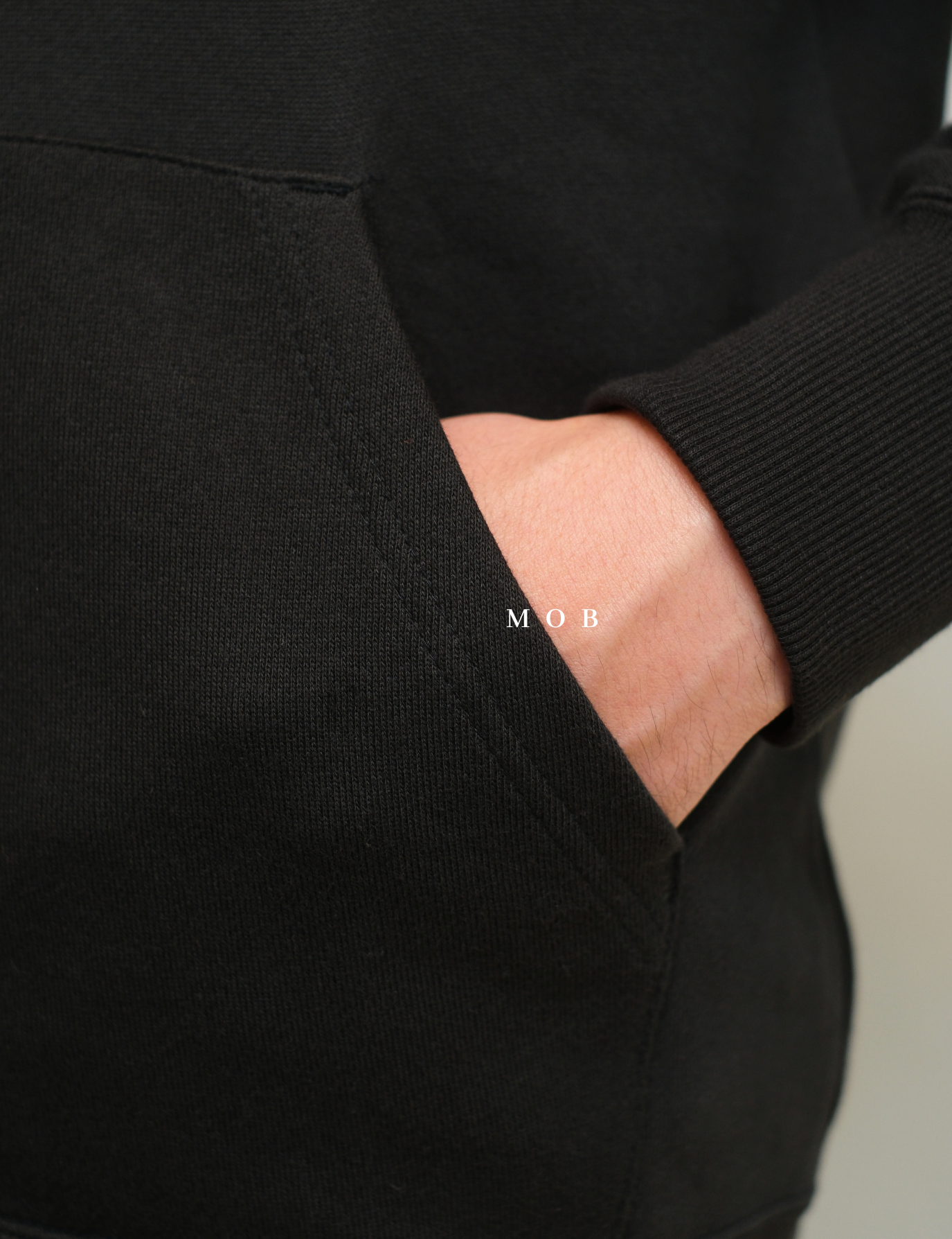 CHMPFZ04003 Script Logo Full Zip Hoodie Black