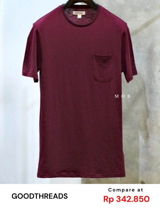 Image of GTSST01003B Slub Pocket SS Tee Maroon