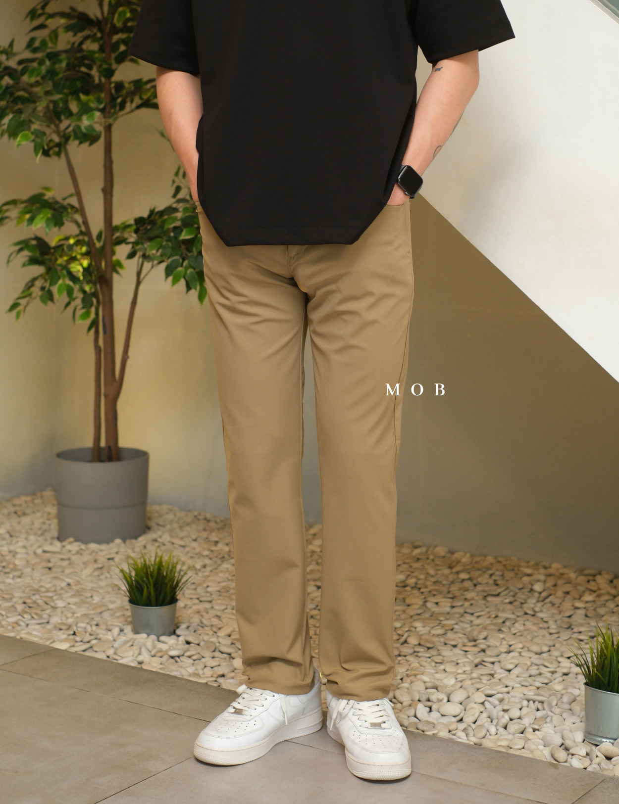 ONPT4501A Slim Tech Hybrid Pants Wood Brown