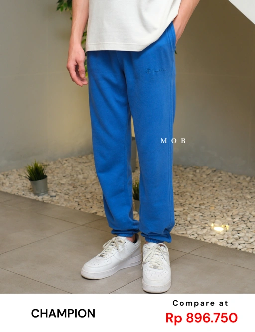 CHMPSP06003B Lightweight Fleece Sweatpants Vintage Blue