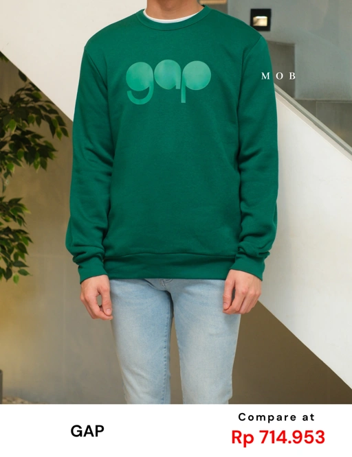 GPSW01001B Retro Logo Sweatshirt Dark Green