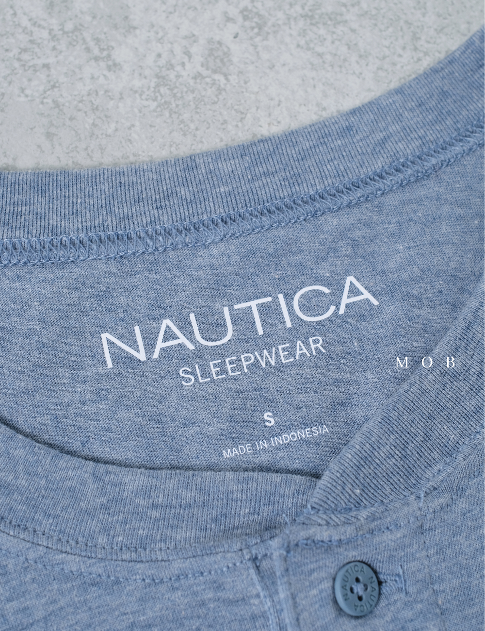 NTSST02001A Henley SS Tee Blue Misty (XL ONLY)