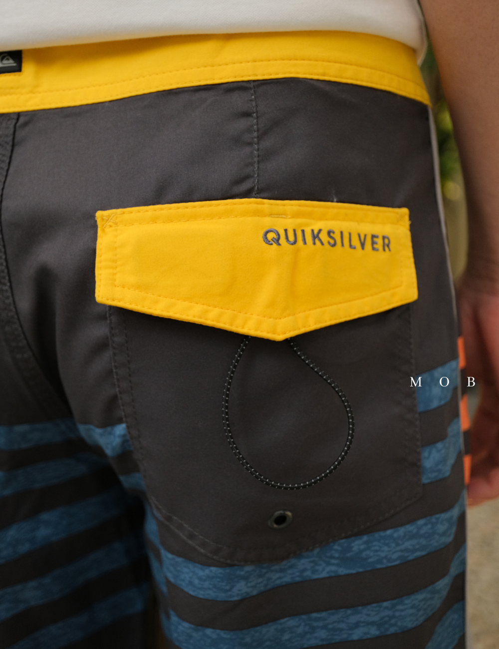QSBS03005 Charcoal Yellow Colorblocked 20" Boardshorts