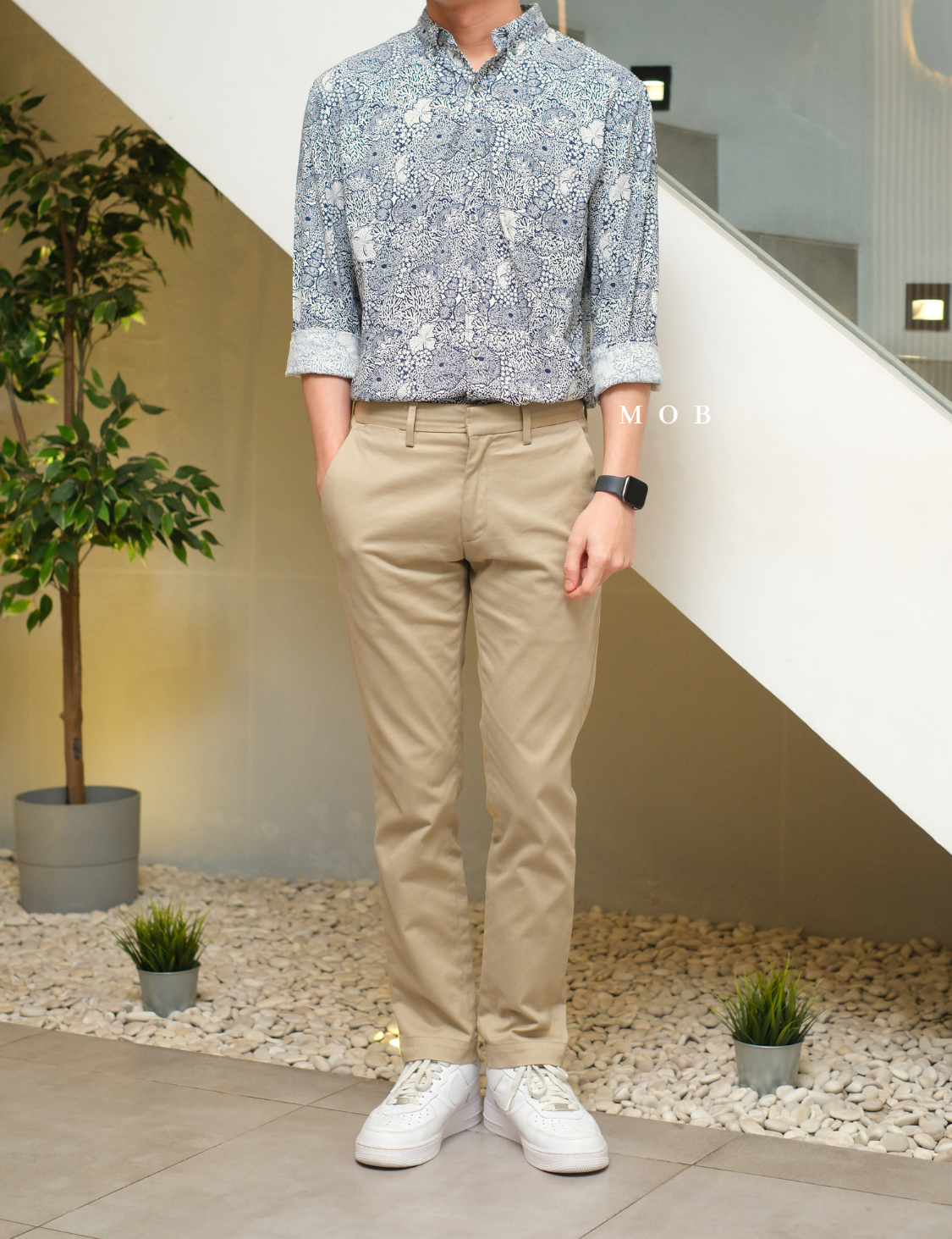 TORLSS01005 Printed LS Shirt Navy Floral