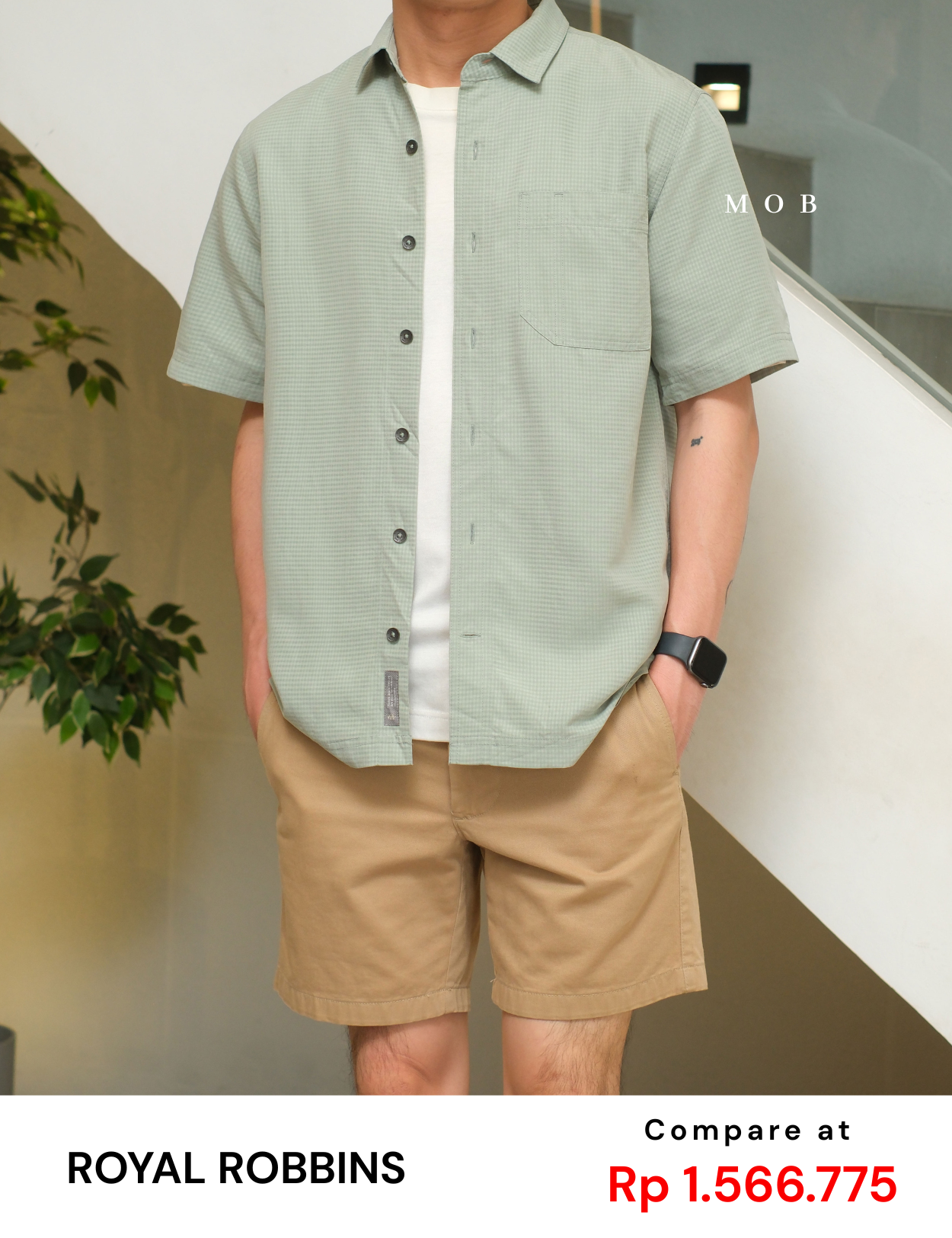 RRBSSS01001G Desert Pucker Dry SS Shirt Mint