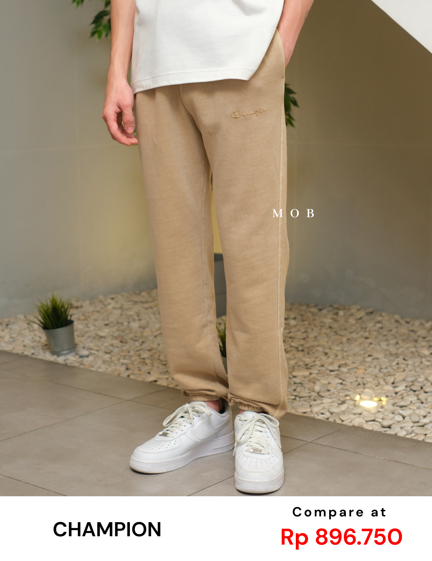 CHMPSP06003C Lightweight Fleece Sweatpants Vintage Country Wallnut