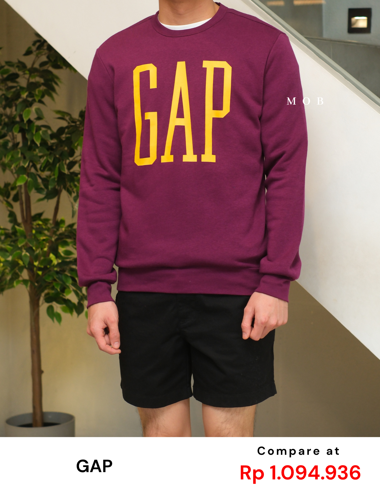 GPSW01002A Big Logo Sweatshirt Purple