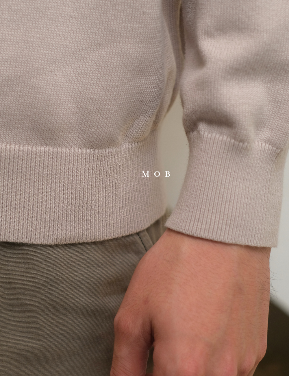 LZSW01001 Supima Basic Sweatshirt Khaki