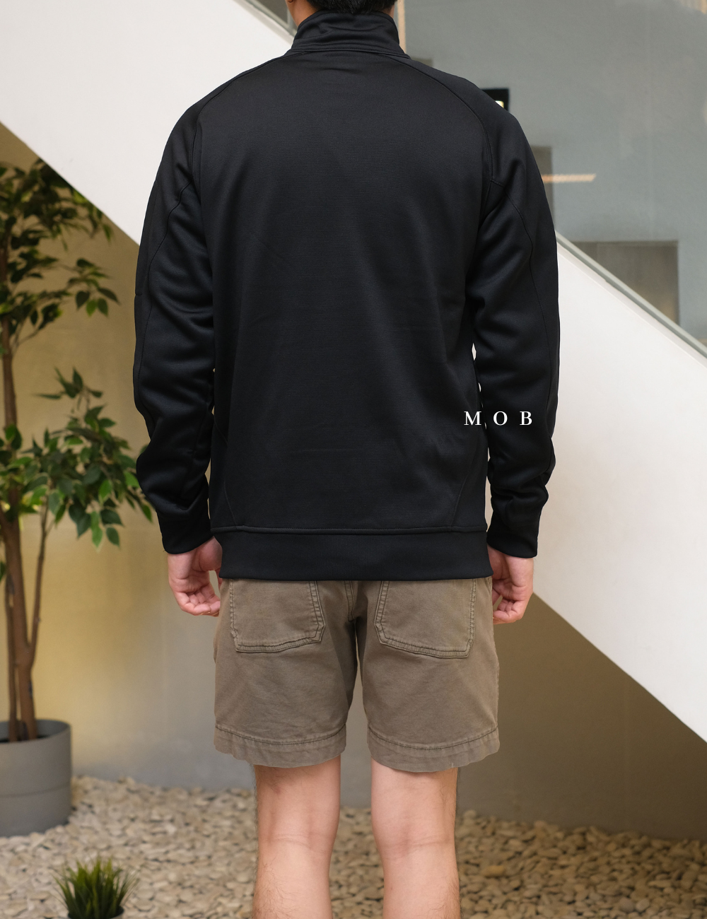 STSW04001 Basic Quarter Zip Sweatshirt Black