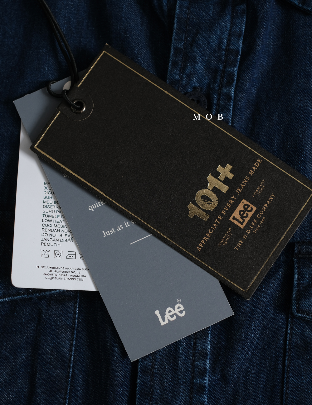 LEELSS01001 Western Denim LS Shirt Dark Blue
