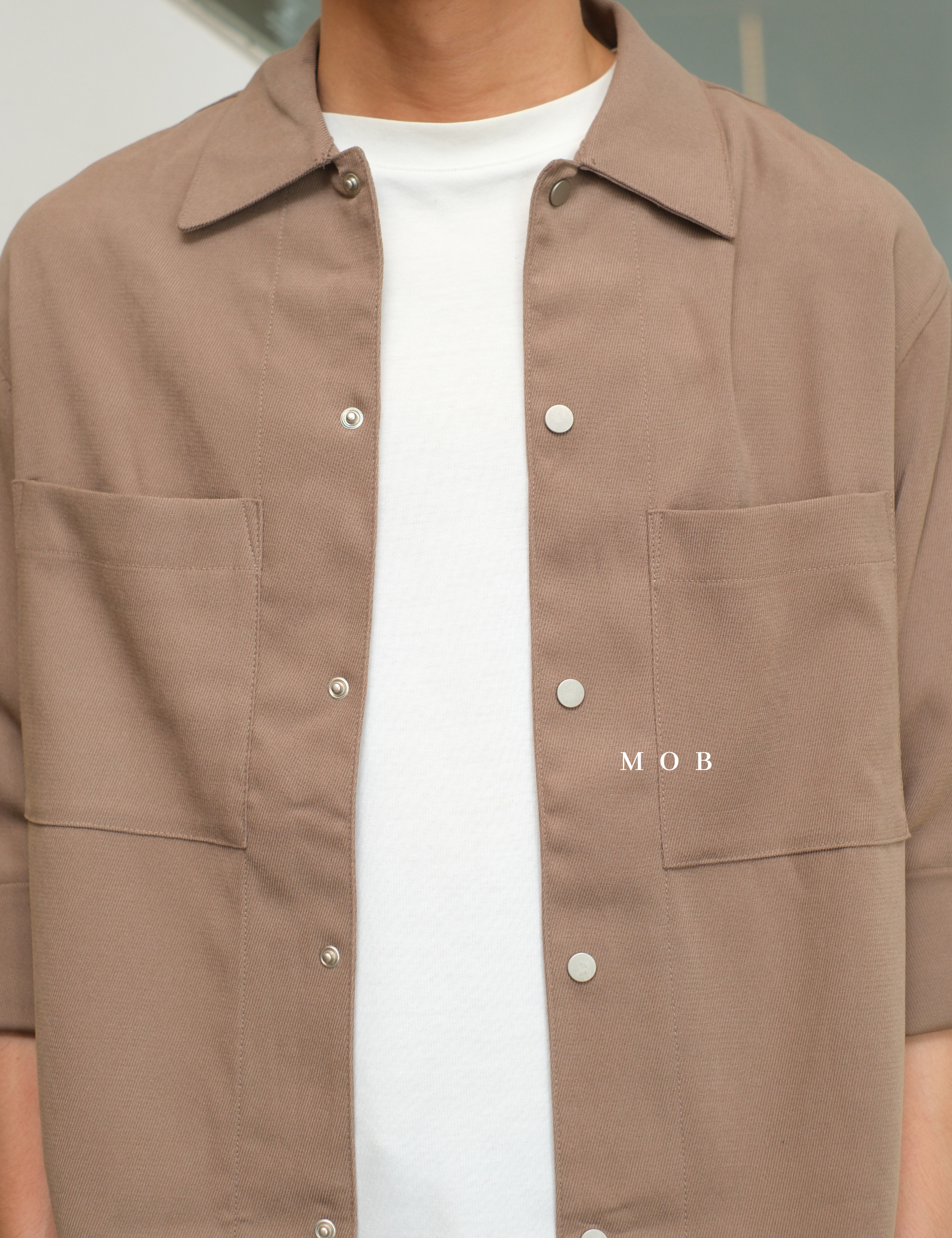 MBRLSS01001 Suede Outer LS Shirt Brown