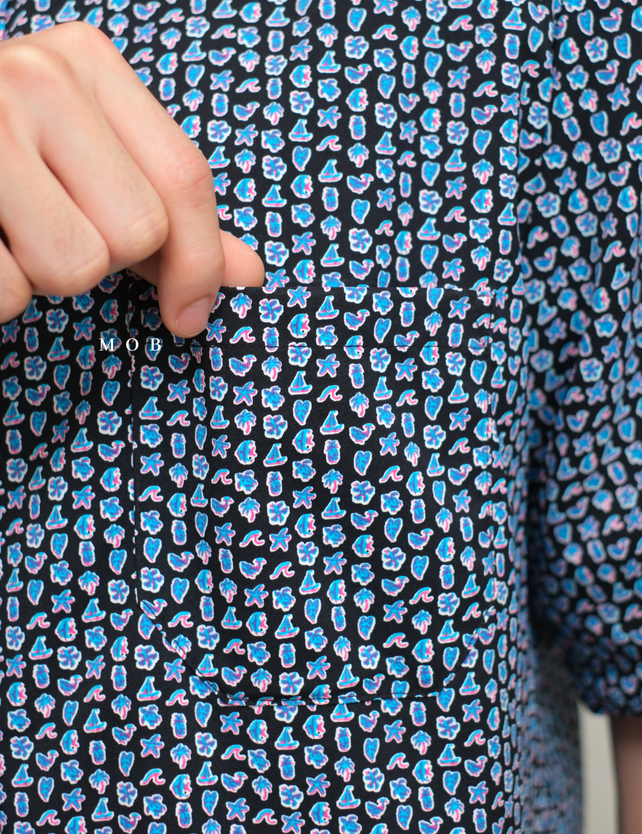 TORSSS01001A SS Shirt Black Mix Ocean