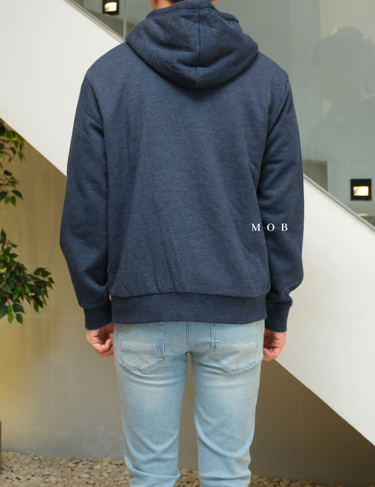 PHFZ01001 Sherpa Lined Full Zip Hoodie Navy