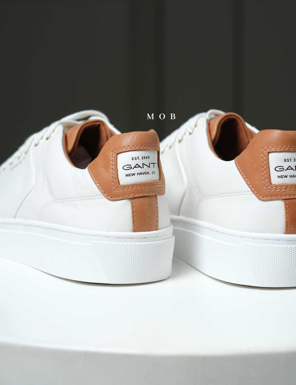 GNTSH01002 Mc Julien Sneakers White Cognac Brown