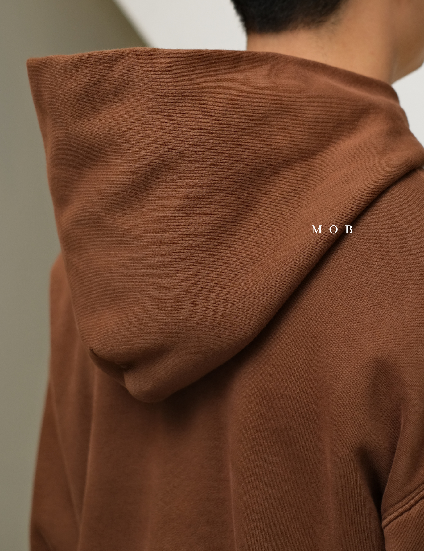 YZHOD01001 Yeezy x Gap Boxy Hoodie Dark Brown 
