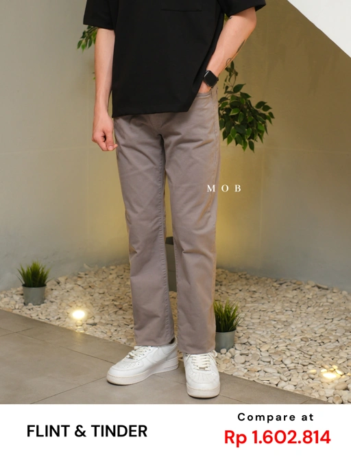 Image of F&TPT04009 365 Straight Fit Pants Light Grey