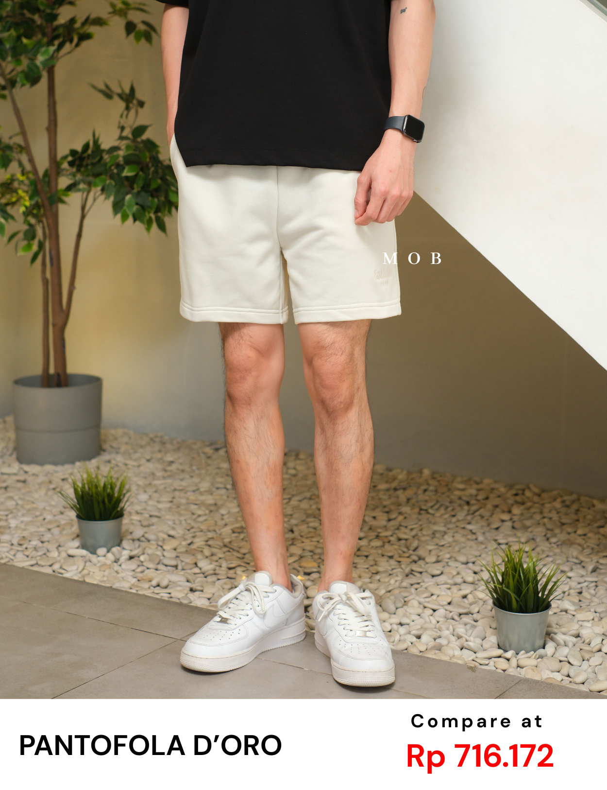 PTDSR01001E Basic Shorts White Ivory