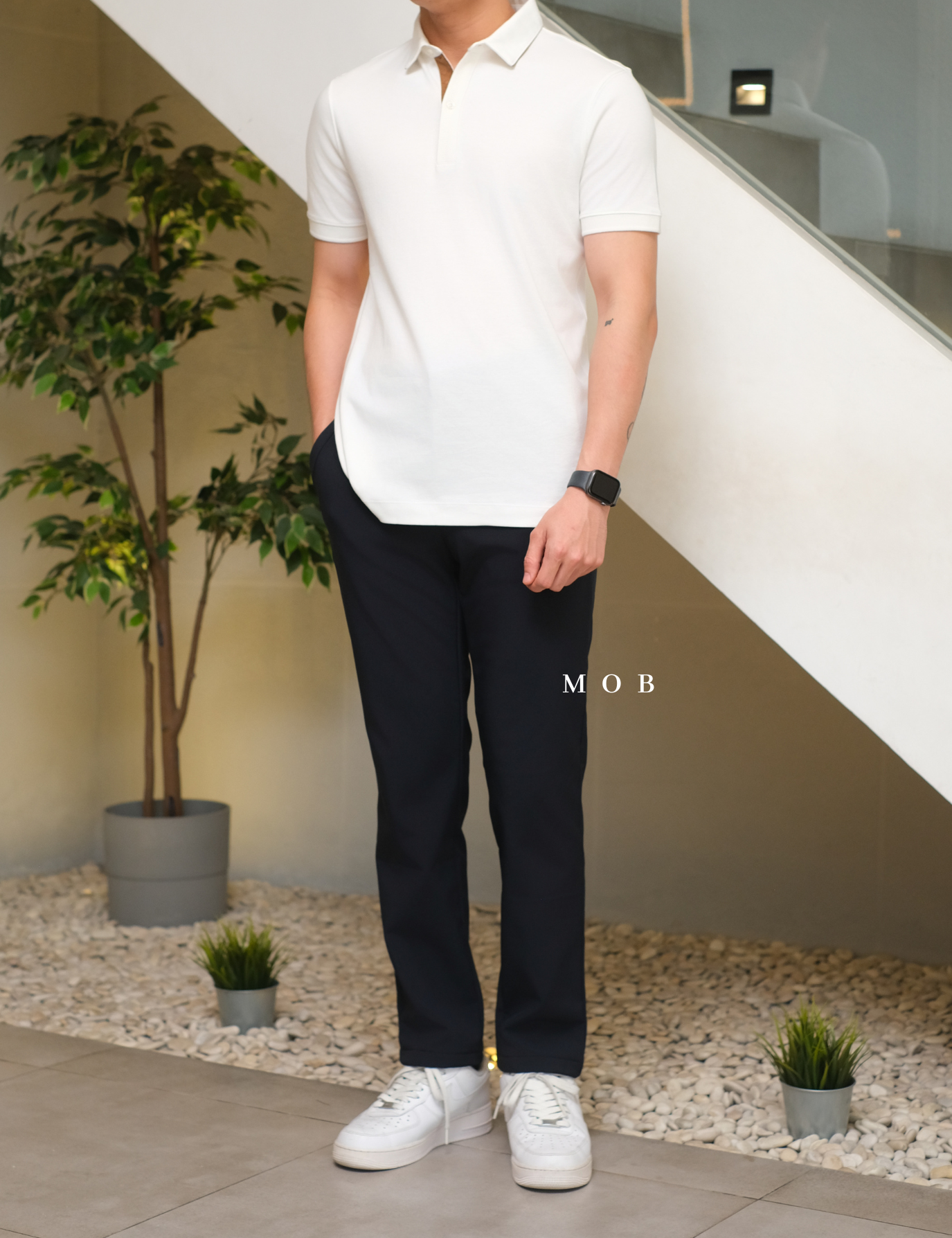 DKNYPT01001 Performance Banding Pants Navy