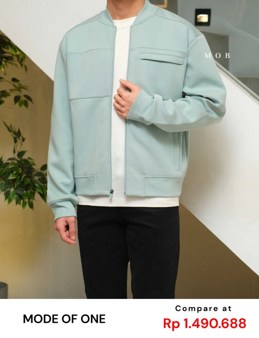 Image of MODJ01005 Modern Pocket Bomber Jacket Mint
