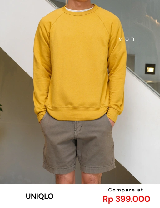 Image of [BEST DEALS!] UNQSW02006 Basic Sweatshirt Mustard
