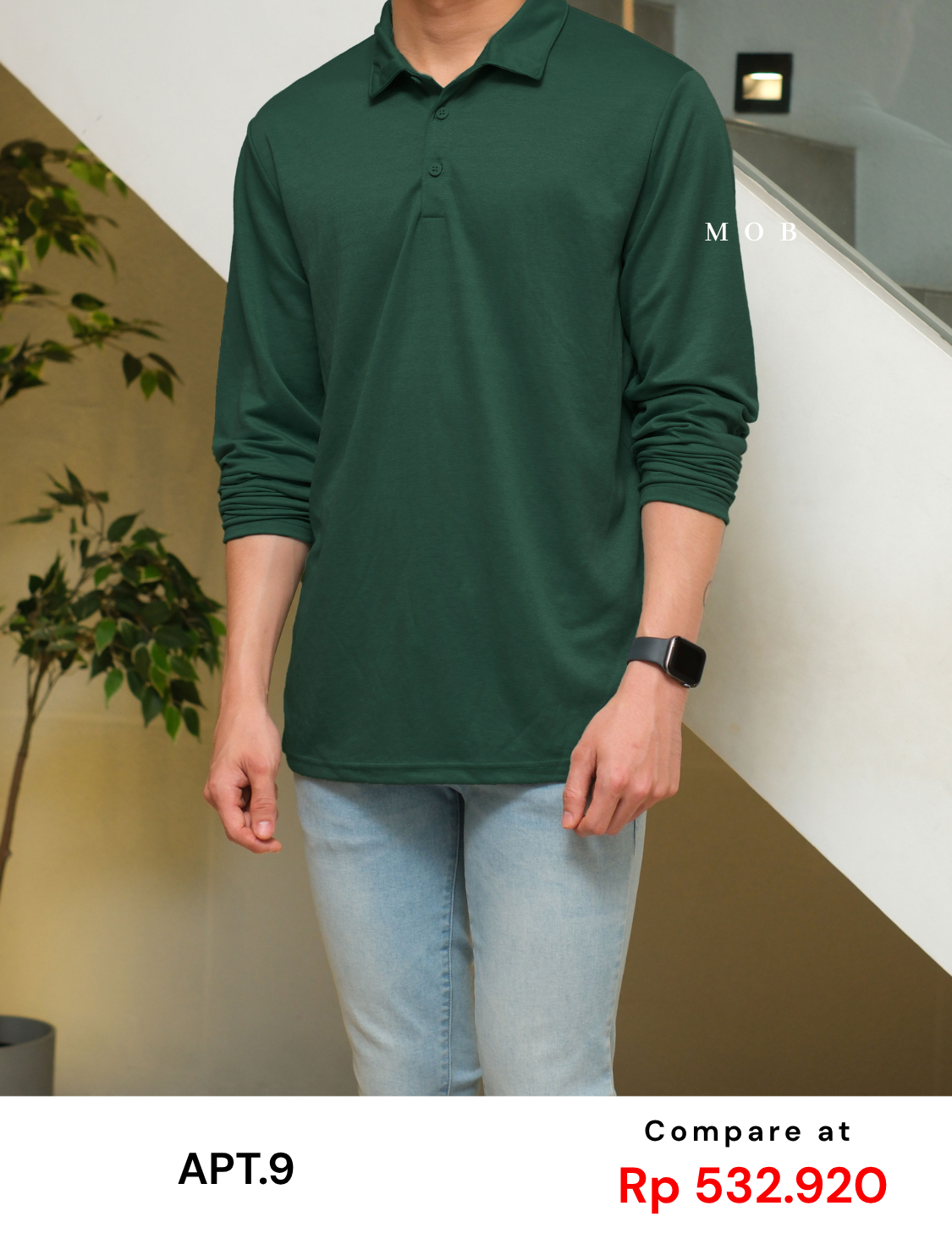 APTPLS01005 Premier Flex LS Polo Dark Green