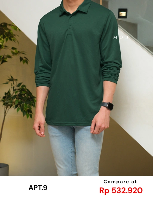 APTPLS01005 Premier Flex LS Polo Dark Green