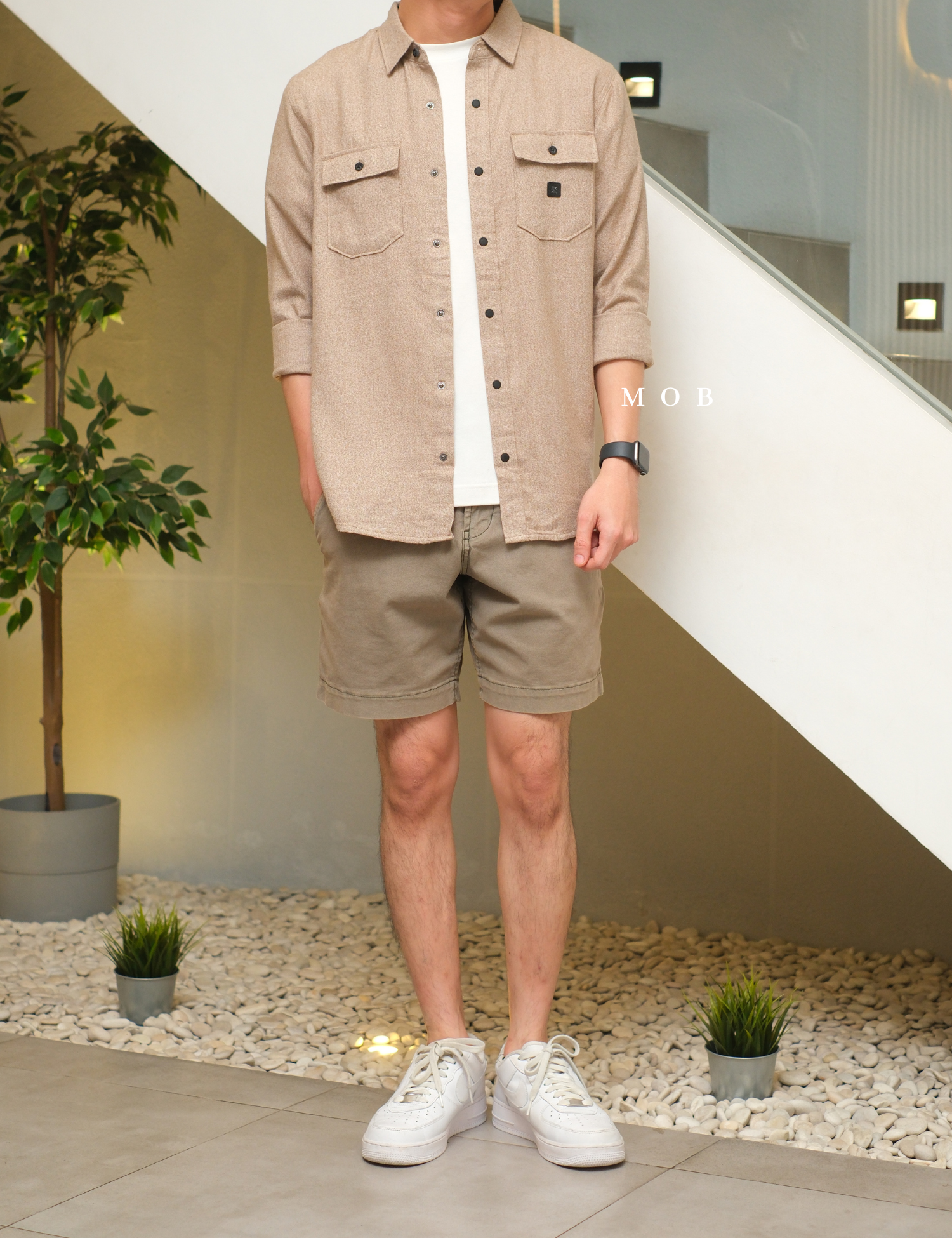 ROALSS02001B Nordsman Flannel LS Shirt Khaki Misty