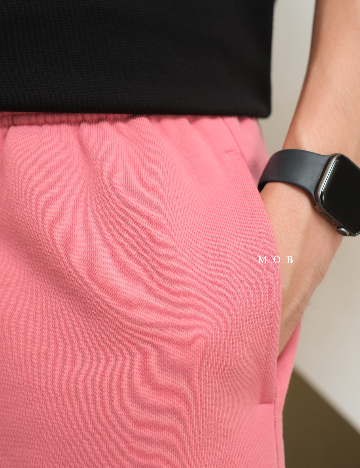 PTDSR01001F Basic Sweatshorts Pink
