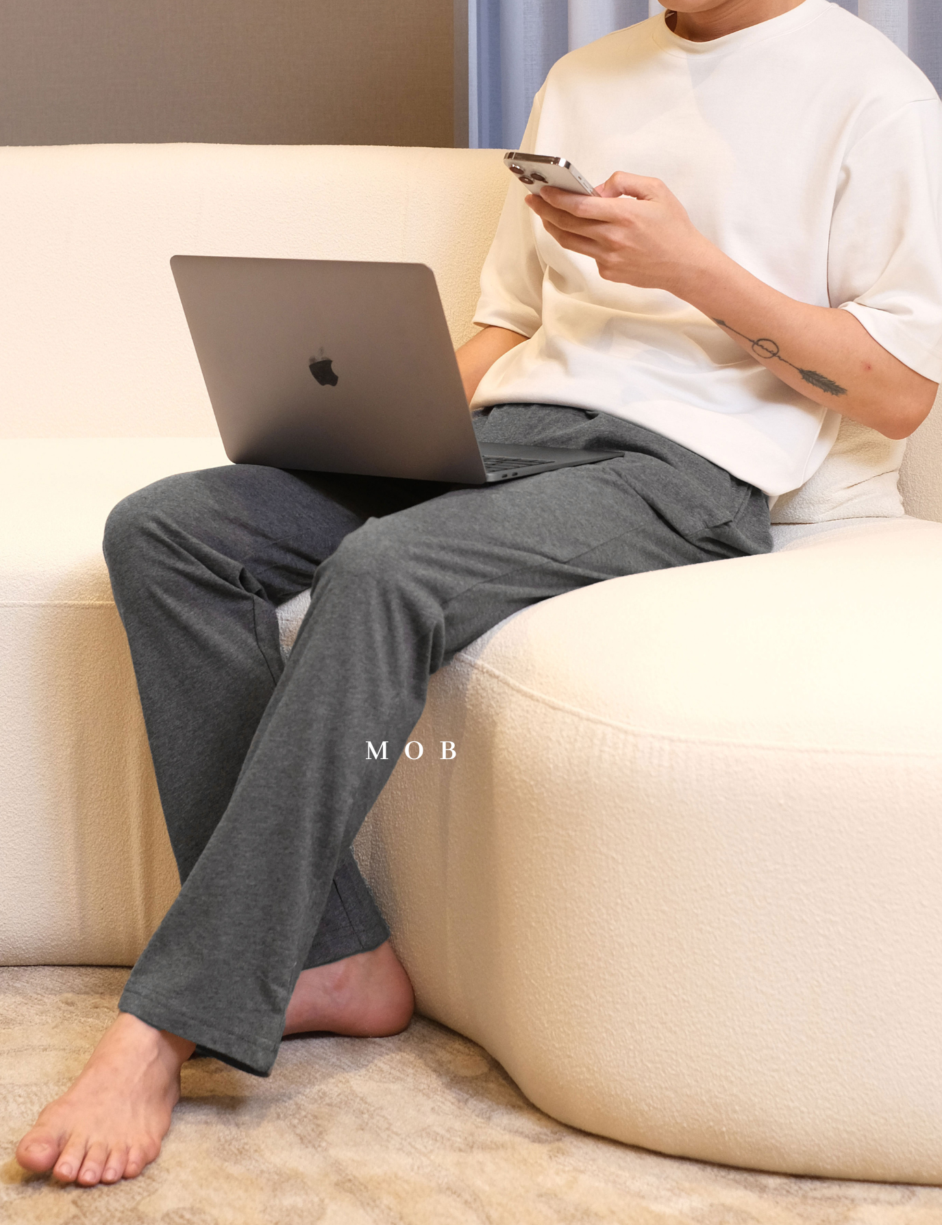 LEPJ01002 Lounge Pants Charcoal Heather