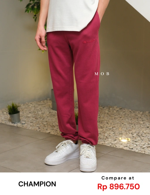 CHMPSP06003D Lightweight Fleece Sweatpants Vintage Cranberry