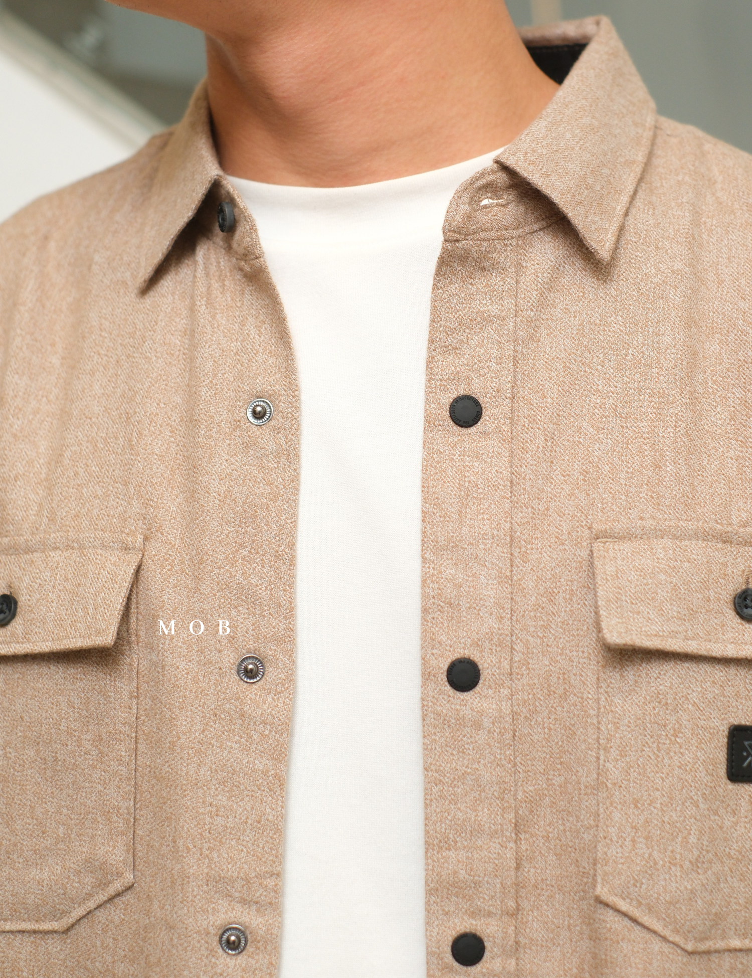 ROALSS02001B Nordsman Flannel LS Shirt Khaki Misty